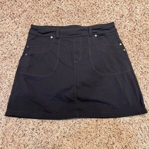 Athleta Classic Black Mini Skirt with Pocket Accents